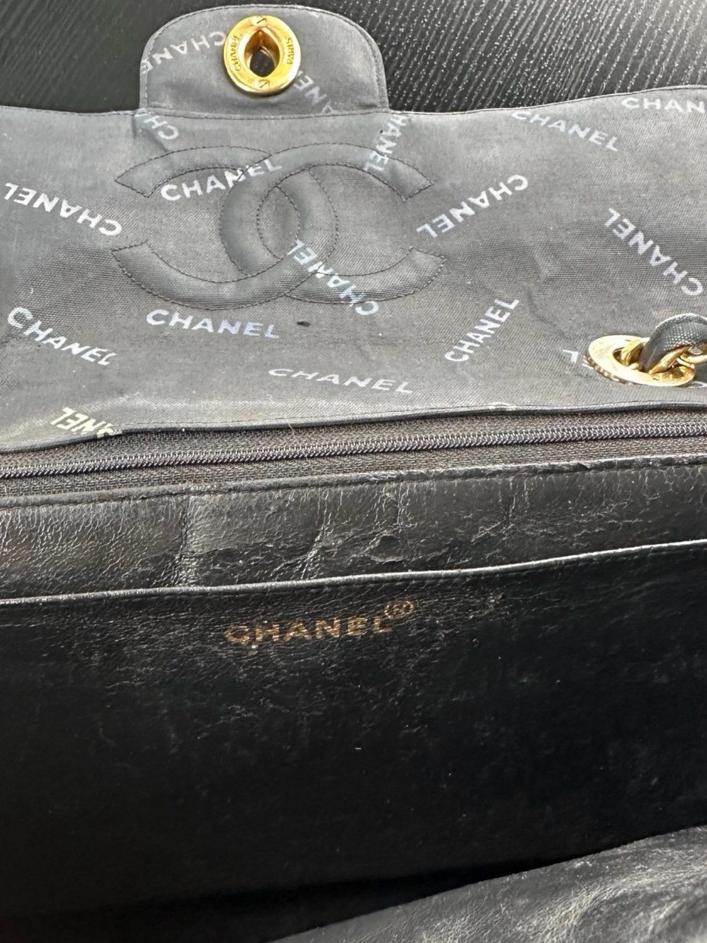 CHANEL Black Quilted Lambskin Shoulder Bag with Gold Hardware - Picture 7 of 13